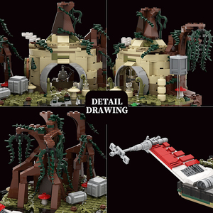 Funbuild Gran Oferta Moc-19522 Set de Juego Dagobah Star Empire Strikes Back Hut Wars Sunken X-wing Juguete de Ladrillos de Construcción - Product Image 3