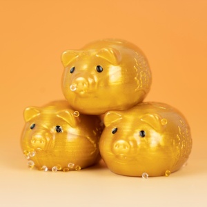 Vente en gros usine : Jouets anti-stress en forme de cochon doré, faits main, jouets sensoriels réduisant l'anxiété pour enfants - Product Image 1