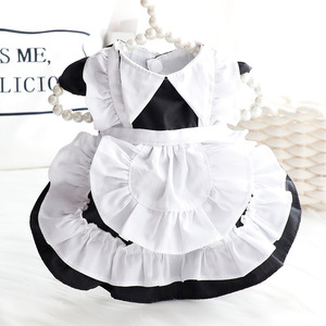 Robe d'été pour chien et chat, costume Lolita noir en polyester pour animaux de compagnie, robe Teddy pour petits chiens toutes saisons - Product Image 2