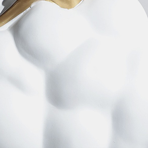 Redeco beyaz bulut elbise ile zarif soyut altın insan heykelcik reçine balerin hediyeler için kadın figürlü heykel ev dekorasyon - Product Image 2