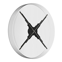 Ventilateur holographique 3D avec couvercle en acrylique, connexion Wi-Fi, contrôle par application mobile, OEM, plusieurs tailles, utilisation intérieure/extérieure