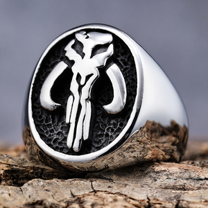 En vente, bijoux punk à la mode, étanche à l'eau, crâne <span class=keywords><strong>de</strong></span> motard, chevalière plaqué or en acier inoxydable, bagues pour hommes - Product Image 2
