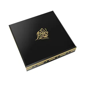 New Design Piano Lacquer Luxury Wooden Date Gift Packaging Box for Ramadan Food Wood Box Packaging Paper Box Printing MDF Accept