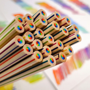 30 Miếng 4 Trong 1 Màu Bút Chì Cho Trẻ Em Cầu Vồng Màu Bút Chì Cho Đảng Vẽ Màu Phác Thảo Giáo Dục Học - Product Image 5