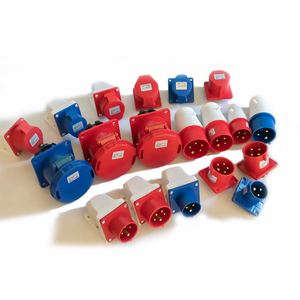 Conector de alimentación industrial Zócalo 16A Enchufes y enchufes monofásicos 2P + E Enchufe azul - Product Image 2