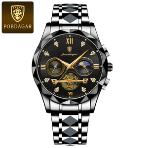 Montres pour hommes POEDAGAR 996, marque tendance, haut de gamme, dernier modèle, prix d'usine <span class=keywords><strong>pas</strong></span> <span class=keywords><strong>cher</strong></span>, design populaire, meilleur prix, quartz, bracelet en acier inoxydable - Product Image 4