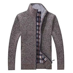 YF hommes décontracté <span class=keywords><strong>Cardigan</strong></span> solide hiver mâle automne mode Fit épais mince garder au chaud hommes Smart pull <span class=keywords><strong>manteau</strong></span> hommes - Product Image 2