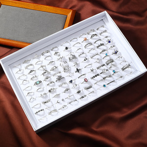 Mixed-Style Vintage Antique <strong>Silver</strong> <strong>Statement</strong> <strong>Ring</strong> Set 50-100 Pieces in Box Fashionable Trendy <strong>Rings</strong> - Product Image 3