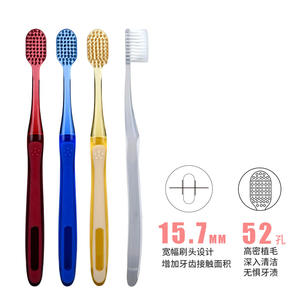 Brosse à dents personnalisable à poils souples et colorés pour adultes, largeur large, nylon, usage domestique SF1214 - Product Image 4