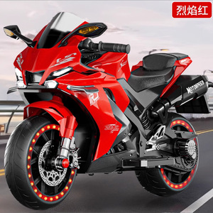 Motocicleta eléctrica para niños, juguete montable con batería de dos ruedas para niños de 3, 6, 6 y 8 años, color azul - Product Image 4