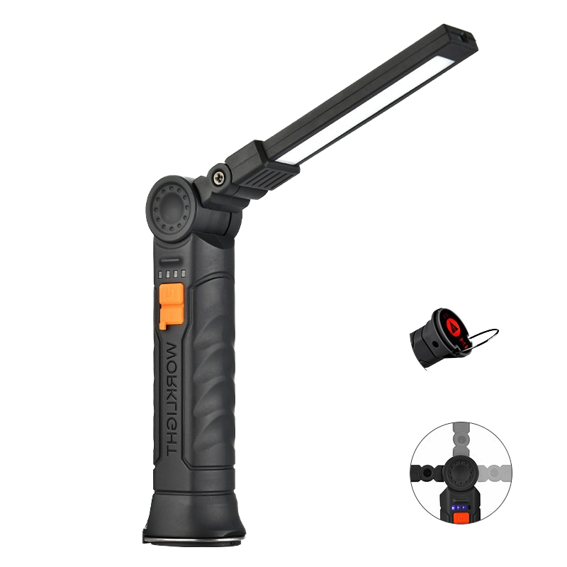 Dimmable AC COB LED Work Light Warehouse Use Portable Waterproof Rechargeable Multi-Functional Magnetic Folding Design IP55