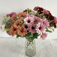 Arrangement floral artificiel en soie, chrysanthème réaliste fait main et parfumé pour la décoration de la maison, des mariages, de Noël, de Pâques et d'événements
