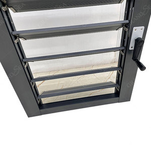 Fenêtre à persiennes en verre et aluminium de style français réglable, avec moustiquaire en acier inoxydable, ouverture battante, pour maison et appartement - Product Image 5