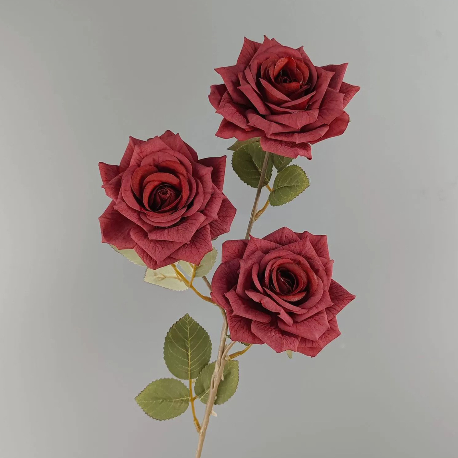 3 têtes de sérigraphie diamant rose-rouge-75cm