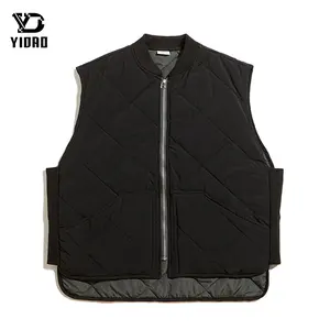 Vente en gros de vêtements sans manches OEM homme vêtements imperméables hiver duvet grande poche hommes gilet surdimensionné plus chaud pour le corps gilet