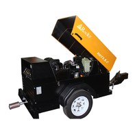 Compresseur d'air Portable Diesel industriel à deux roues à vis de 7 bars pour le minage