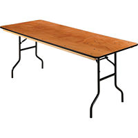 Ensemble table et chaises de banquet rectangulaires en bois de style moderne minimaliste, pliables et portables