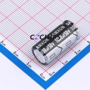 Condensateur électrolytique en aluminium à montage traversant EGT108M1HI25CB, composant à montage traversant THT, D12.5xL25mm 1000uF 20% 50V 5mm - Product Image 1
