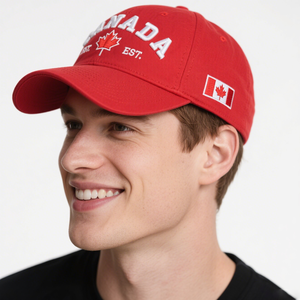 Nueva promoción, sombrero de papá bordado de Canadá, gorra de camionero de 5 paneles desgastada duradera, gorra de béisbol para uso al aire libre, malla bordada 3D teñida - Product Image 3