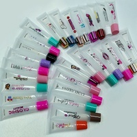 Glanz/Mattschwarz Rosa Schwarz Weiß Grün Nackt Bernstein Silber 7ml Lippen tönung Flasche Lip gloss Tube Quadratischer Lippenstift behälter