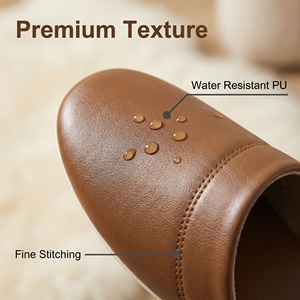 Pantuflas Planas de PU Modernas para Hombre y Mujer, Ultrasuaves, Impermeables, Ecológicas, Transpirables y Ligeras para Todas las Estaciones - Product Image 3