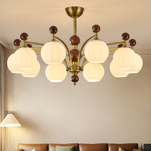Vintage Style Multi Head Chandelier Led <b>Lights</b> E26 Round Home <b>Lighting</b> For Living Room Bedroom Study Dining Room - Product Image 5