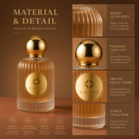Flacon de parfum vide à rayures verticales 30ml 50ml 100ml, contenant cylindrique pour parfum, logo personnalisé