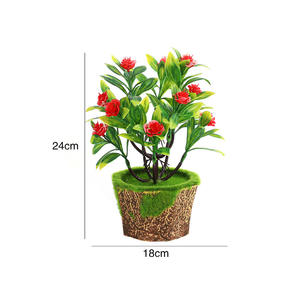 Plante artificielle en pot avec bordure en relief, pièce décorative, verdure <span class=keywords><strong>de</strong></span> bureau à domicile, ornement <span class=keywords><strong>de</strong></span> bonsaï créatif pour le bureau - Product Image 2