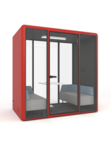 Cabine de réunion insonorisée modulaire, cabine acoustique moderne pour immeuble de bureaux, hôpital, école, aéroport, espace commercial CE