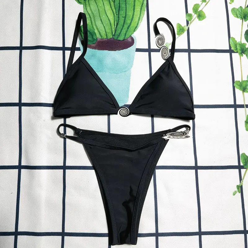 Grosir set bikini 2 potong thong seksi desainer pakaian renang tali merek mewah untuk wanita 2024 bikini & pakaian pantai pakaian mandi