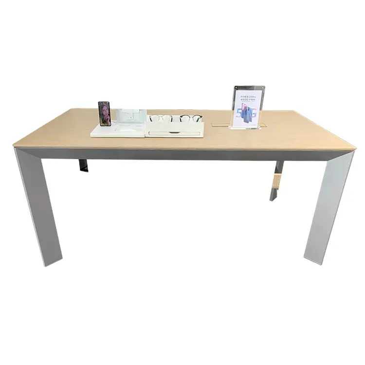 2023 Hot Sale Custom retail store showcase for mobile accessories mobile shop counter design cabinet table desk