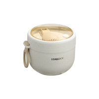 Conteneur isotherme en acier inoxydable 304, tasse à petit-déjeuner portable anti-fuite avec couvercle et cuillère pour le bureau, l'école et les voyages