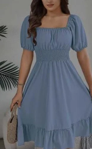 Robe longue style 2026 la plus vendue, en tissu de coton uni, avec design et taille personnalisables, disponible à la vente - Product Image 2