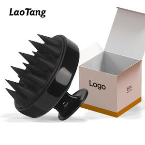 Muestra gratis OEM suave silicona cabeza cuero cabelludo masajeador champú depurador pelo lavado cuero cabelludo cepillo para caspa - Product Image 1