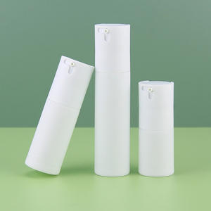 Vente en gros de flacons pompe sans air pour lotion, revitalisant, fond de teint, crème, 15 ml, 30 ml, 50 ml, blanc, avec système de rotation gauche-droite pour déverrouillage - Product Image 3