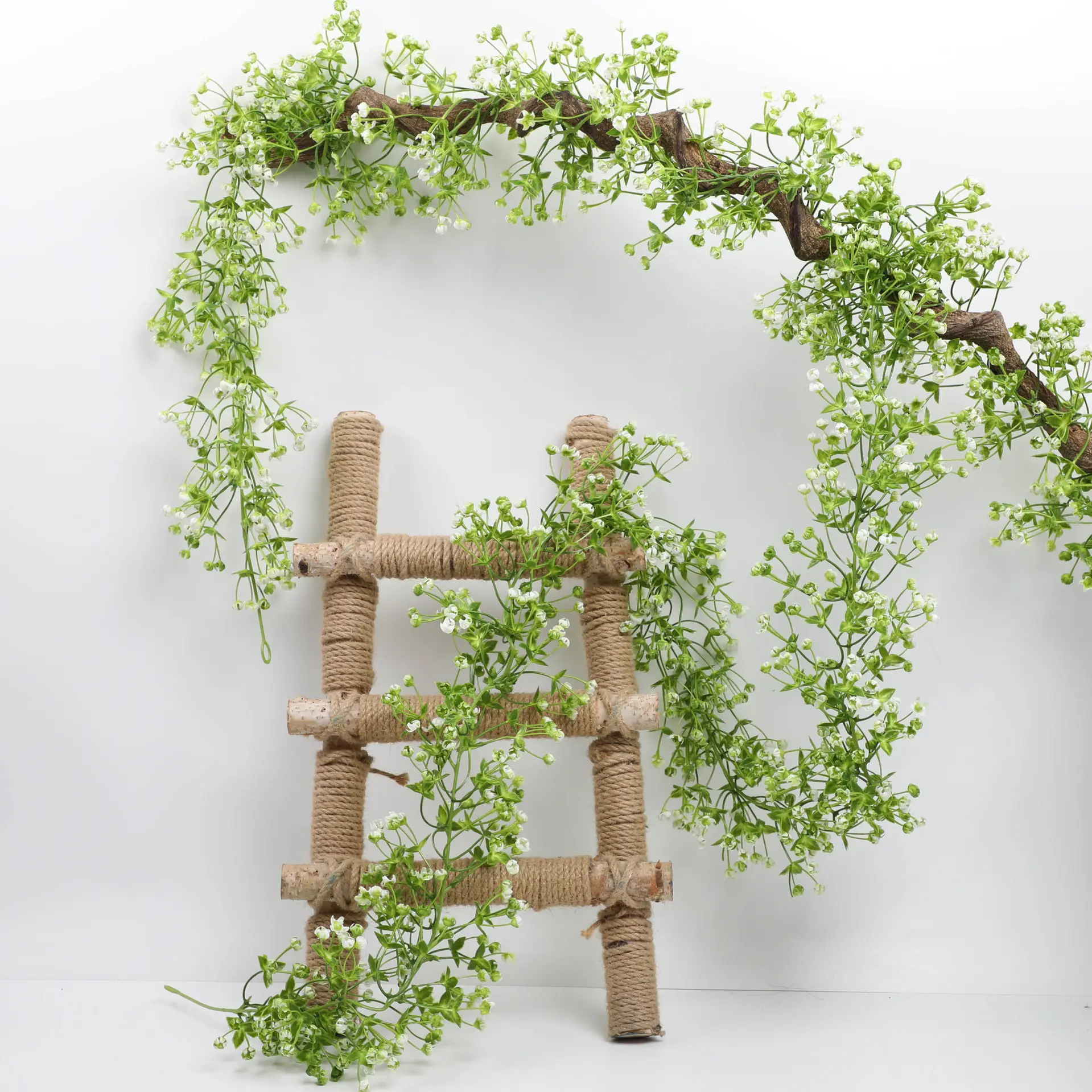 Simulación Natural Rattan 1,8 m vid colgante de plástico para decoración de bodas en interiores, Etc. Plantas artificiales de alta calidad