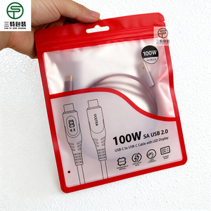 3 Side Seal Aluminum Foil Slider mobile accessories <b>packaging</b> <b>Bags</b> | Zipper Reusable <b>Packaging</b> for electronic accessories - Product Image 4