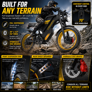 <span class=keywords><strong>Vélo</strong></span> <span class=keywords><strong>électrique</strong></span> de style moto avec moteur central 48V, pneus larges de 20 pouces, couple de 160 N.m, autonomie de 233 km, prêt à être expédié depuis les États-Unis/l'Europe - Product Image 2