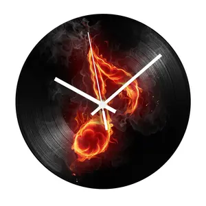 Album aufnehmen Rahmenlose Fabrik Vinyl Musik Symbol Records Clock