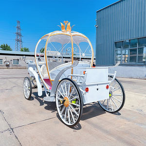 Voiture à quatre roues de style européen, calèche citrouille en fer forgé sur mesure pour princesse, idéale pour films et parcs d'attractions - Product Image 2