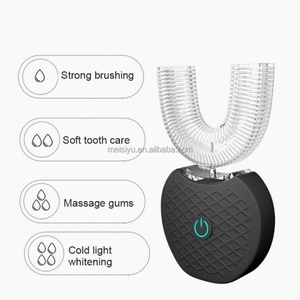 Cepillo de Dientes de Silicona en Forma de U con Pantalla LED 2025, Recargable Automáticamente, Cerdas Suaves, para Uso Doméstico, Impermeable - Product Image 2