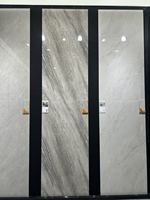 Carrelage en porcelaine pleine masse aspect marbre gris Grèce de haute qualité Foshan Guangdong, corps super blanc, ultra plat, brillant, antidérapant 5