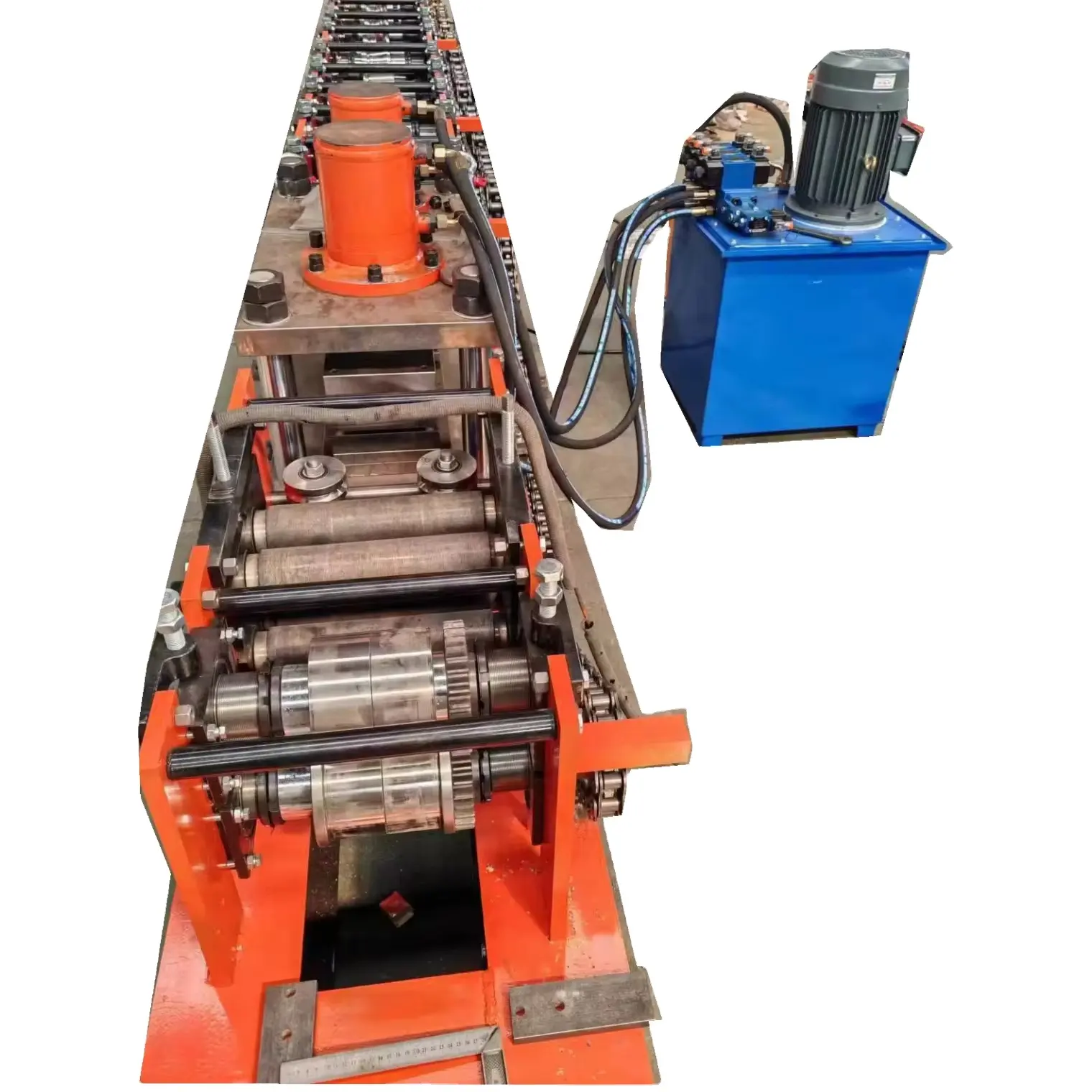 Máquina de linha formadora de rolos de suporte de canal N para agricultura, design especial automático de alta quantidade, fabricação