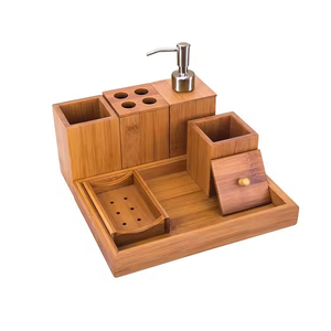 Ensemble <span class=keywords><strong>de</strong></span> <span class=keywords><strong>salle</strong></span> <span class=keywords><strong>de</strong></span> <span class=keywords><strong>bain</strong></span> en bambou au design moderne, nouveau style, ensemble <span class=keywords><strong>de</strong></span> <span class=keywords><strong>salle</strong></span> <span class=keywords><strong>de</strong></span> <span class=keywords><strong>bain</strong></span> <span class=keywords><strong>de</strong></span> luxe, <span class=keywords><strong>décoration</strong></span>, accessoires pour la maison et l'hôtel - Product Image 1