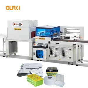 High Speed Auto Sealing Cutting Heat Shrink Wrap Packing Automatic Shirnk Wrapping Tunnel Machine