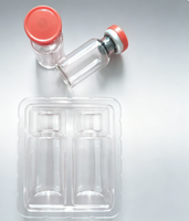 Plateau en plastique PP pour flacons, vente en gros, pour flacons de bio-essences, réactifs liquides, plateau d'emballage personnalisé pour flacons de laboratoire et flacons de réactifs
