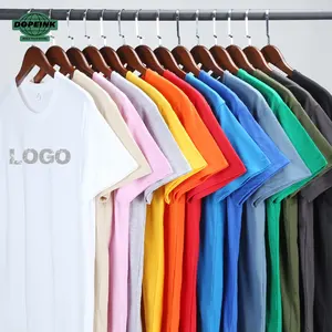 Kustom Logo Anda 100% katun 180GSM kustom kaus kosong cetak layar t-shirt Pria Dasar