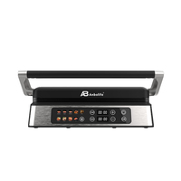 Parrilla con Pantalla Digital Anbolife, Solo Venta al Por Mayor, Apertura Completa de 180 Grados, Saludable, 10 Programas Diferentes, Placa con Revestimiento Antiadherente