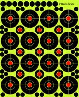 Cibles de tir autocollantes de 2 pouces, cibles en papier réactives fluorescentes pour l'entraînement au tir à courte portée