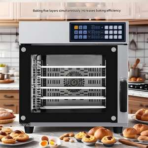 <span class=keywords><strong>Four</strong></span> à sole électrique professionnel pour boulangerie commerciale avec vapeur pour la cuisson du pain, des pizzas et des gâteaux de lune de fête - Product Image 5